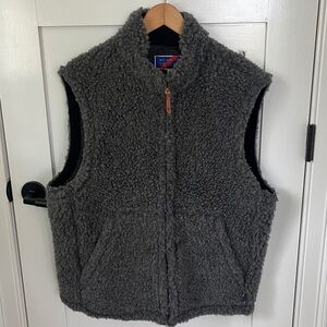Best Made Gray Sherpa Fleece Vest XL COZY
